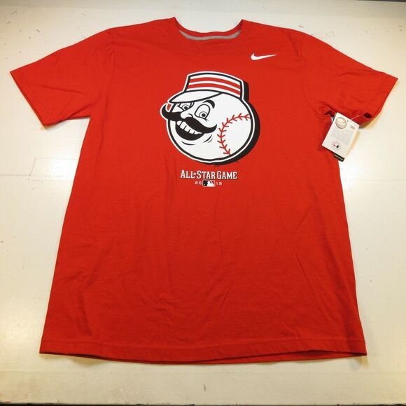 CINCINNATI RED BASEBALL NEW NIKE ALL STAR GAME TEE T SHIRT Mens M Red - Picture 2 of 4